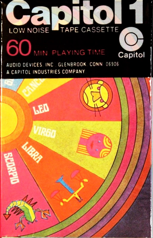 Compact Cassette Capitol 1 Psychedelic Zodiac 60 Type I Normal 1970 USA
