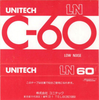 Compact Cassette Unitech LN 60 Type I Normal 1980 Japan