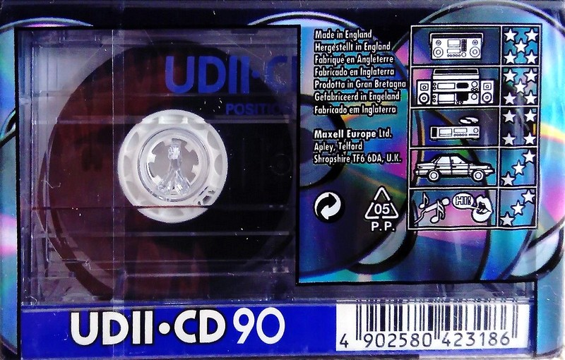 Compact Cassette Maxell UDII-CD 90 Type II Chrome 1998 Europe