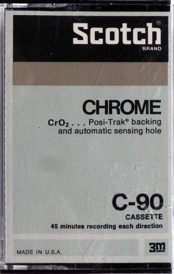 Compact Cassette Scotch Chrome 90 Type II Chrome 1973 USA