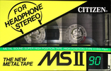 Compact Cassette Citizen MS II 90 Type II Chrome 1983 Japan