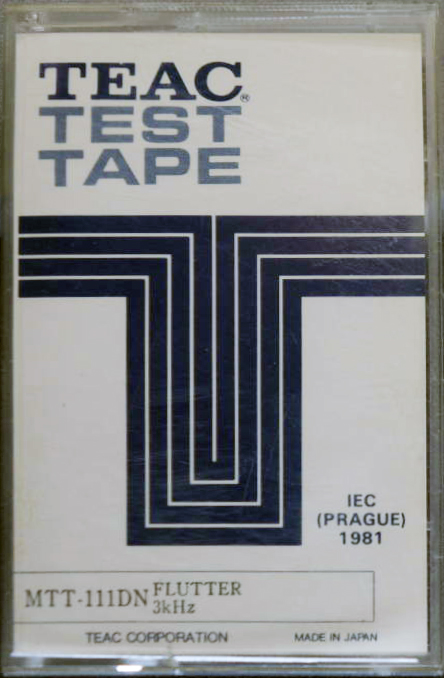 Compact Cassette Teac MTT "111DN" Test Cassette Japan