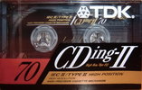 Compact Cassette TDK CDing 2 70 Type II Chrome 1991 Europe
