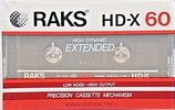 Compact Cassette RAKS HD-X 60 Type I Normal 1988 Europe