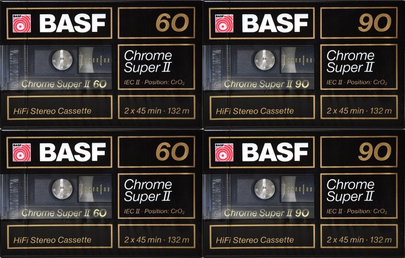 Compact Cassette BASF Chrome Super II 60 Type II Chrome 1988 Germany