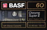 Compact Cassette BASF Chrome Super II 60 Type II Chrome 1988 Germany