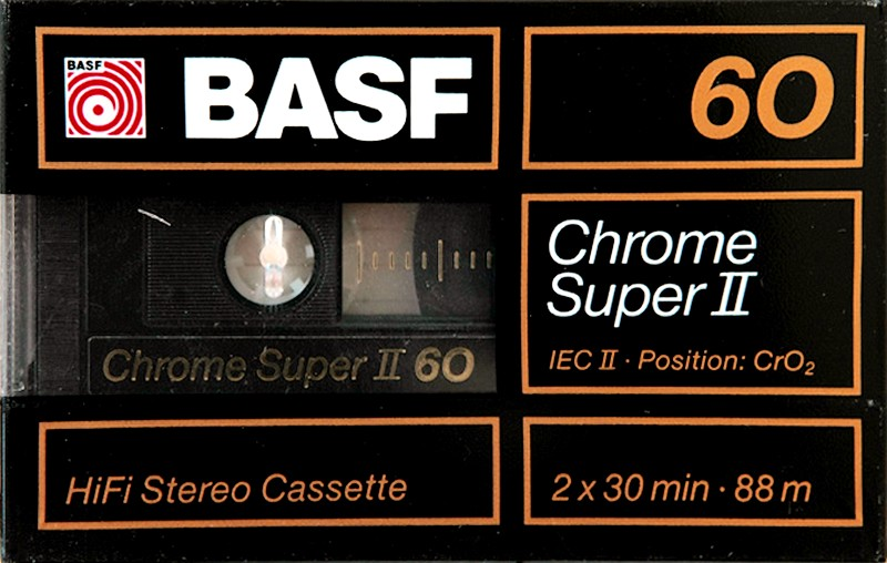 Compact Cassette BASF Chrome Super II 60 Type II Chrome 1988 Germany