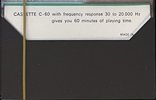 Compact Cassette Inpac 60 Type I Normal Unknown Country