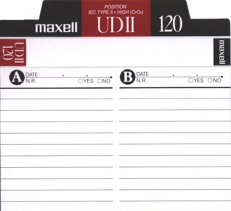 Compact Cassette Maxell UDII / UD2 120 Type II Chrome 1988 Europe