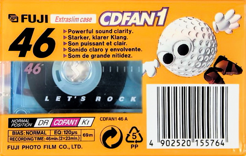 Compact Cassette Fuji CDFAN 46 "CDFAN1 46 A" Type I Normal 1998 Europe