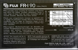 Compact Cassette Fuji FR-I 90 Type I Normal 1982 North America