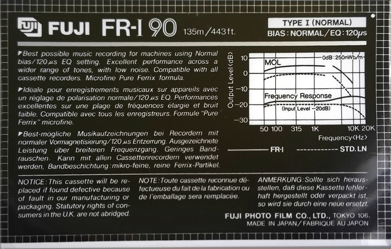 Compact Cassette: FUJI Fuji - FR-I 90