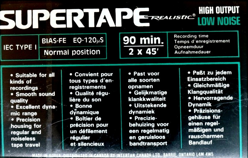 Compact Cassette: Realistic SUPERTAPE -  90