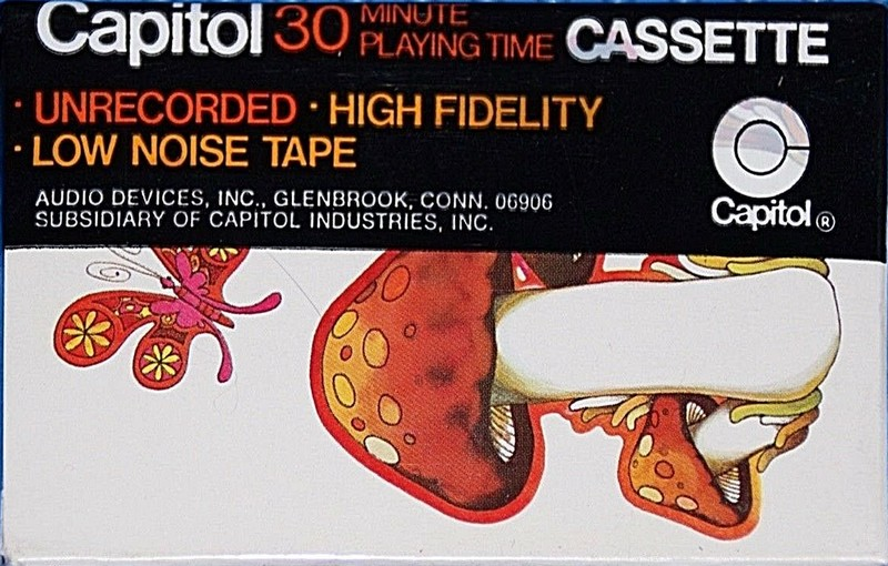 Compact Cassette Capitol Psychedelic Mushroom 30 Type I Normal 1970 USA