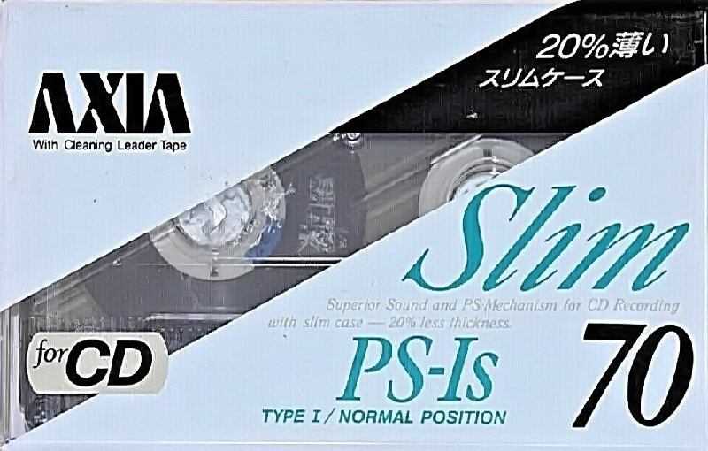 Compact Cassette AXIA PS-Is 70 "PS-1S A 70" Type I Normal 1990 Japan