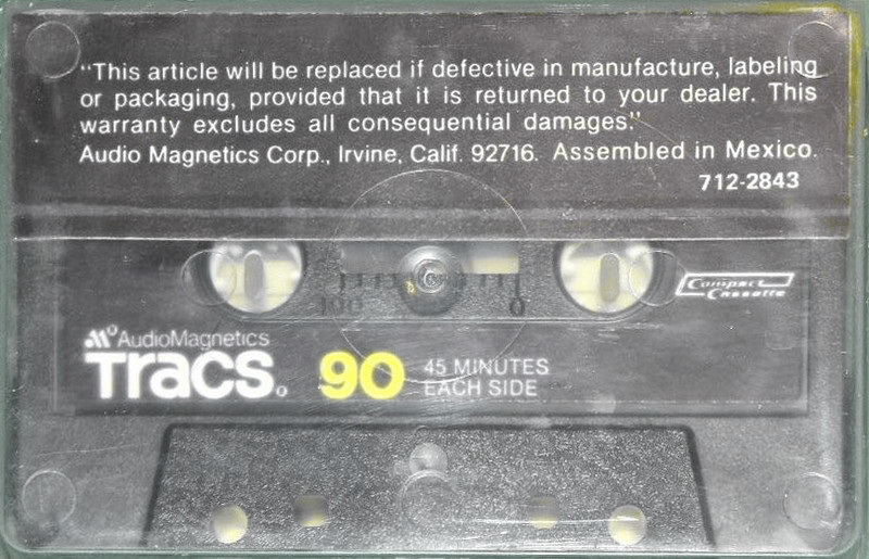 Compact Cassette Tracs 90 Type I Normal 1975 USA
