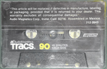 Compact Cassette Tracs 90 Type I Normal 1975 USA