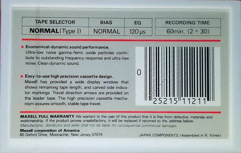 Compact Cassette: Maxell / Hitachi Maxell - LN 60