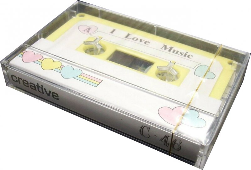 Compact Cassette Creative I Love Music 46 "Yellow" Type I Normal 1986 South Korea