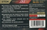 Compact Cassette TDK DS-X 100 Type I Normal 1992 North America