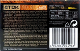 Compact Cassette TDK SA-X 90 "SA-X90EA" Type II Chrome 1995 Europe