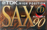 Compact Cassette TDK SA-X 90 "SA-X90EA" Type II Chrome 1995 Europe