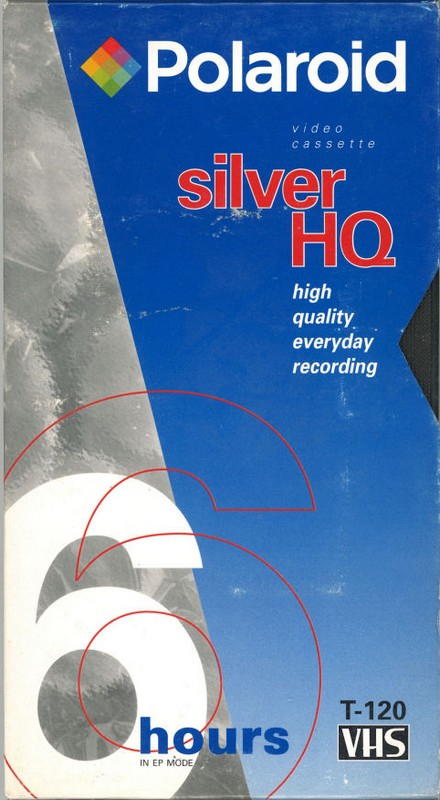 VHS, Video Home System Polaroid Silver HQ 120 Type I Normal North America