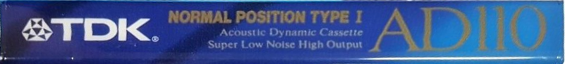 Compact Cassette TDK AD 110 "AD-110A" Type I Normal 1992 Japan