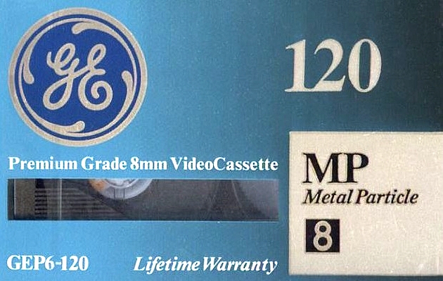 Video8, Hi8, Digital8 GE / General Electric 120 "GEP6-120" Type IV Metal USA