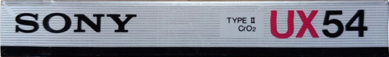 Compact Cassette Sony UX 54 Type II Chrome 1986 Japan