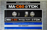 Compact Cassette TDK MA 60 Type IV Metal 1979 Japan