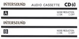 Compact Cassette Intersound CD 60 Type II Chrome 1985 Europe
