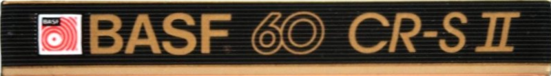 Compact Cassette BASF Chromdioxid Super II 60 "CR-S II" Type II Chrome 1985 Europe