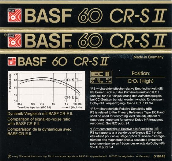 Compact Cassette: BASF  - Chromdioxid Super II 60