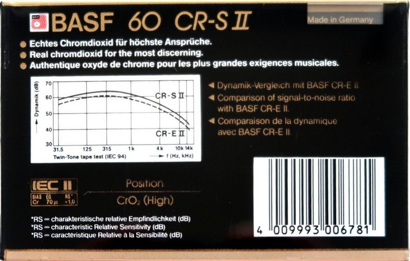 Compact Cassette: BASF  - Chromdioxid Super II 60