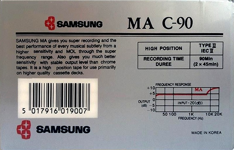 Compact Cassette:  Samsung - MA 90