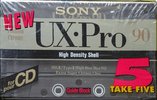 5 pack Sony UX-Pro 90 Type II Chrome 1992 Europe