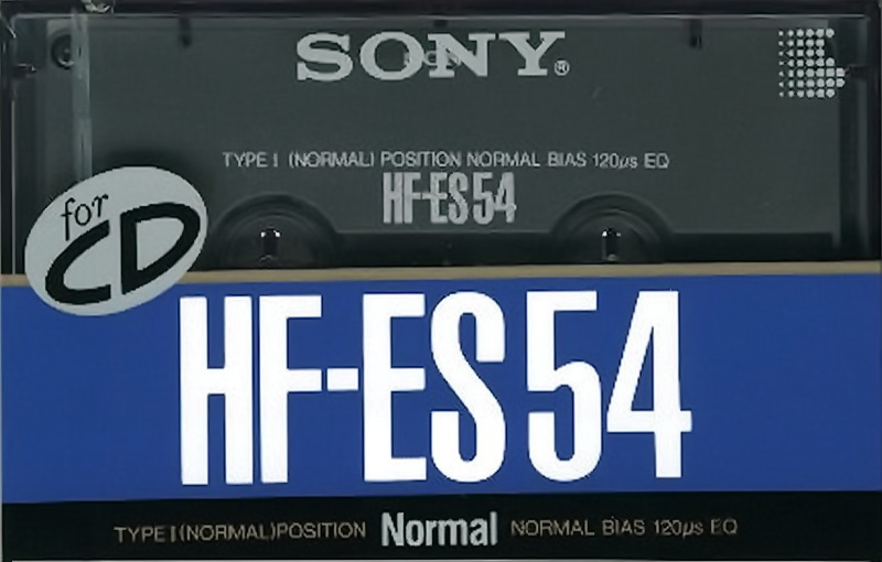 Compact Cassette Sony HF-ES 54 "HF-ES 54B" Type I Normal 1989 Japan
