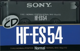 Compact Cassette Sony HF-ES 54 "HF-ES 54B" Type I Normal 1989 Japan