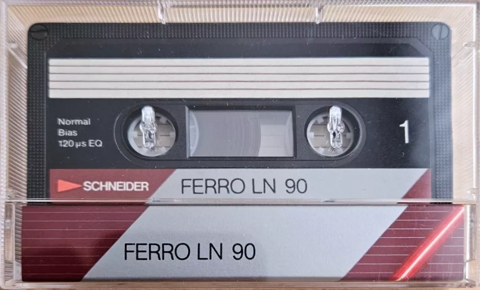 Compact Cassette Schneider Ferro LN 90 Type I Normal 1985 Europe
