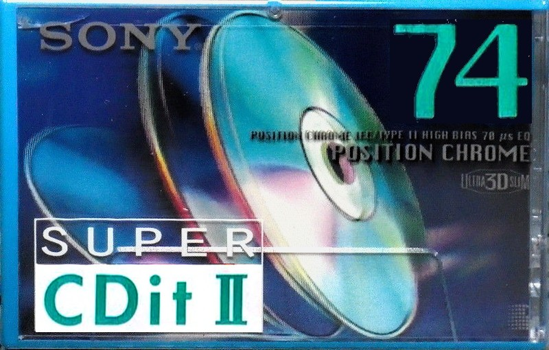 Compact Cassette Sony CDit II 74 "Super C-74SCD2" Type II Chrome 1997 Europe