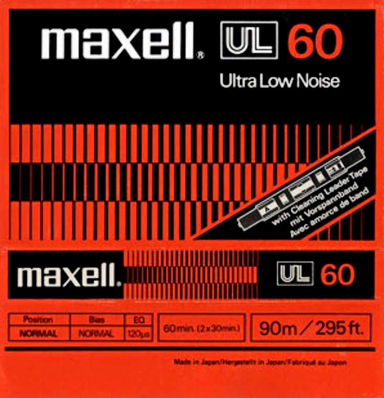 Compact Cassette Maxell UL 60 Type I Normal 1978 Europe