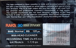 Compact Cassette RAKS High Dynamic 90 Type I Normal 1979 Europe