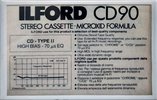 Compact Cassette Ilford CD 90 "Chrome Dioxid" Type II Chrome 1984 Europe