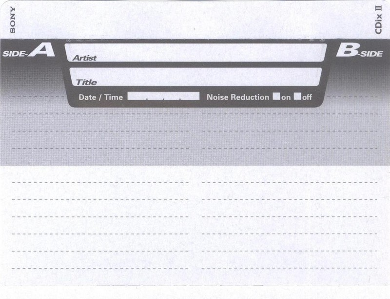 Compact Cassette: Sony  - CDix II 10