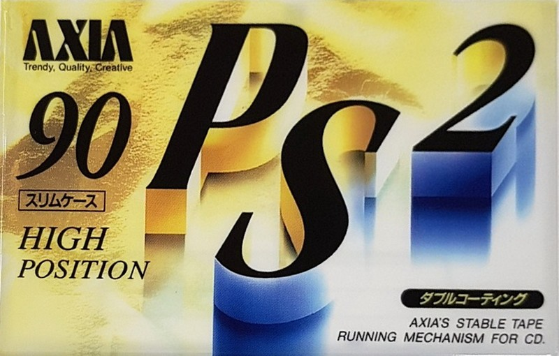 Compact Cassette AXIA PS-II / PS-2 90 "PS2F 90" Type II Chrome 1993 Japan