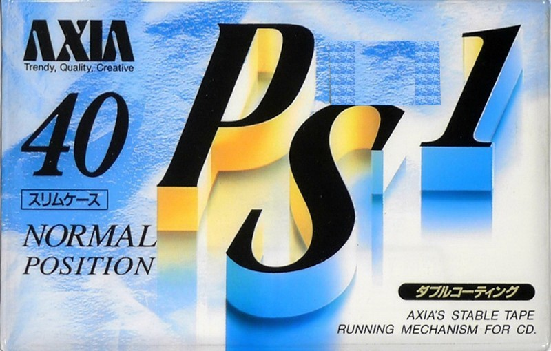 Compact Cassette AXIA PS-I / PS-1 40 "PS1F 40" Type I Normal 1993 Japan