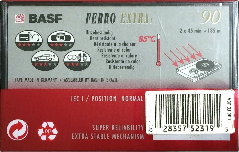 Compact Cassette: BASF  - Ferro Extra I 90