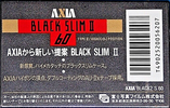 Compact Cassette AXIA Black Slim II 60 "BLACK2 S 60" Type II Chrome 1991 Japan