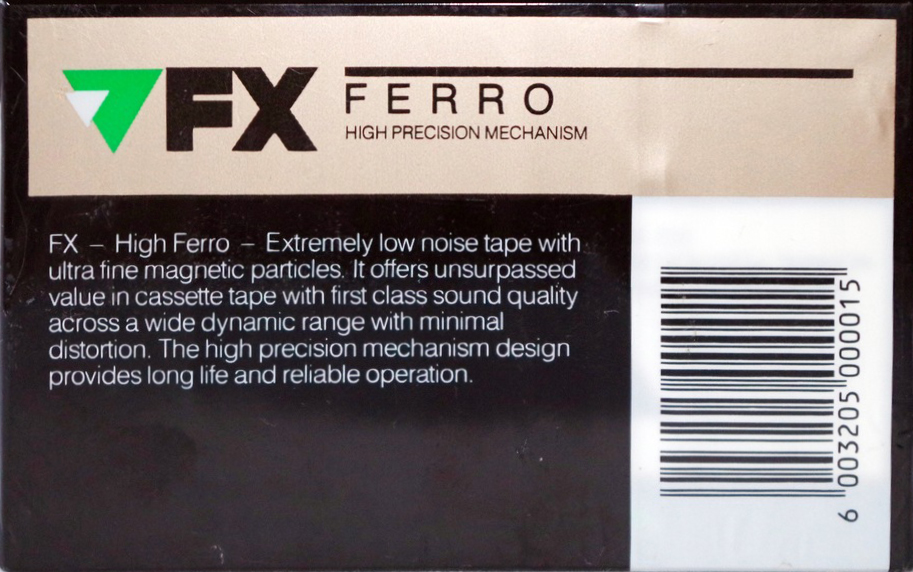 Compact Cassette No Name 60 "FX Ferro" Type I Normal Unknown Country